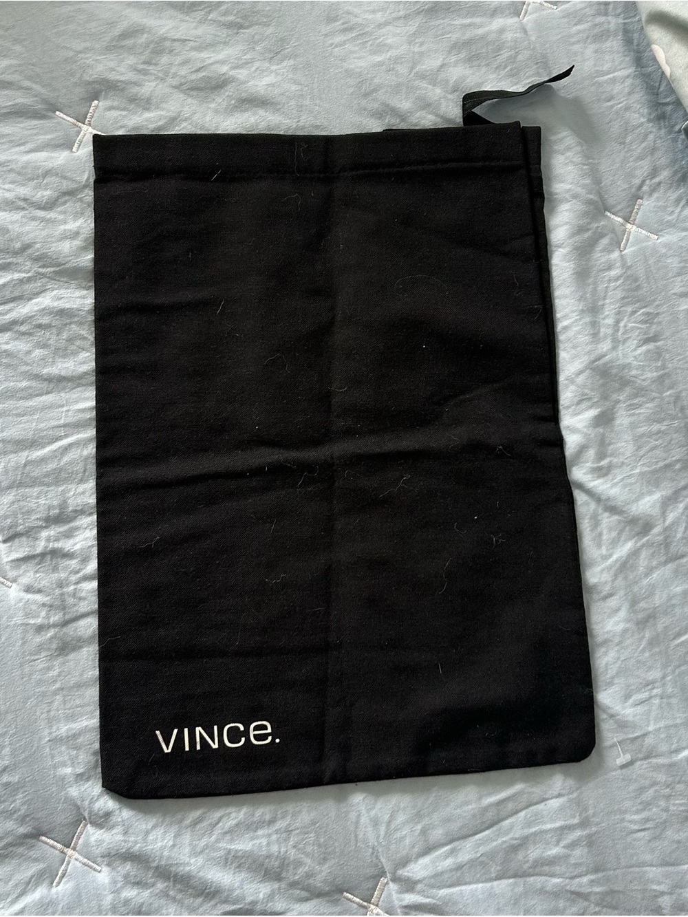 Vince • Black Logo Drawstring Storage Pouch •